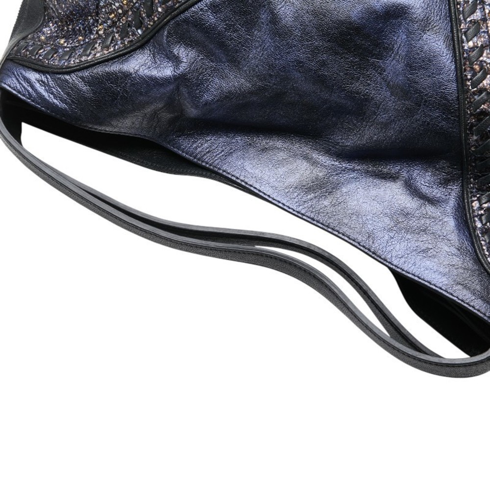 Mcm Handbag Studs Leather Python Bag Shoulder Bla… - image 4